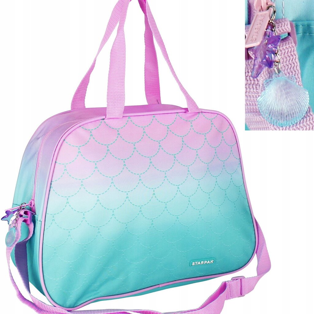 Bērnu sporta soma Starpak, 39x27x16cm, violeta debeszila cena un informācija | Skolas somas | 220.lv