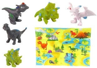 Dinozauru olu krāsošanas komplekts Lean Toys cena un informācija | Attīstošās rotaļlietas | 220.lv