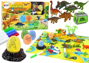Dinozauru olu krāsošanas komplekts Lean Toys cena un informācija | Attīstošās rotaļlietas | 220.lv