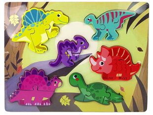 Koka puzle - Dinozauri cena un informācija | Attīstošās rotaļlietas | 220.lv