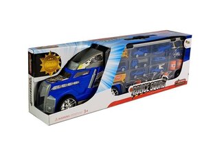 Liela policijas kravas automašīna ar automašīnām LeanToys cena un informācija | Rotaļlietas zēniem | 220.lv