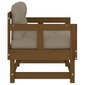 2 gab. dārza krēslu komplekts ar matračiem vidaXL, medus brūns cena un informācija | Dārza krēsli | 220.lv