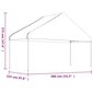 Nojume ar jumtu vidaXL, 8,92x5,88x3,75 m, balta cena un informācija | Dārza nojumes un lapenes | 220.lv