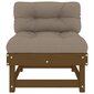 2 gab. dīvānu komplekts ar matračiem vidaXL, medus brūns cena un informācija | Dārza krēsli | 220.lv