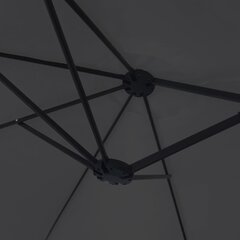 Saulessargs ar 2 jumtiņiem vidaXL, melns цена и информация | Зонты, маркизы, стойки | 220.lv