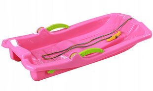 Детские пластиковые санки с ручными тормозами Karol Marmat цвет: розовый цена и информация | Санки | 220.lv