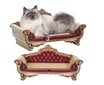 Skrāpējamais stabiņš kaķu dīvānam sarkans 331594 цена и информация | Kaķu mājas, nagu asināmie | 220.lv