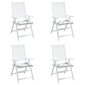 Dārza krēslu matrači vidaXL, balts/zaļš cena un informācija | Krēslu paliktņi | 220.lv