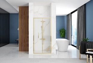 Salokāmās dušas durvis REA RAPID FOLD 100 zelta cena un informācija | Dušas durvis, dušas sienas | 220.lv