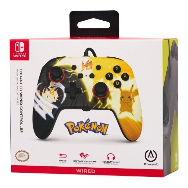 PowerA Pokémon: Pikachu vs Meowth NSGP0039-01 cena un informācija | Spēļu kontrolieri | 220.lv