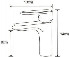 Mexen Alda смеситель для раковины низкий, черный цена и информация | Смесители | 220.lv