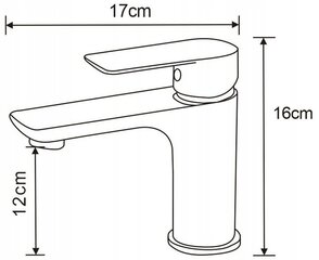 Mexen Alfa смеситель для низкой раковины, хром цена и информация | Смесители | 220.lv