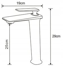 Mexen Purus смеситель для раковины высокий, черный цена и информация | Смесители | 220.lv