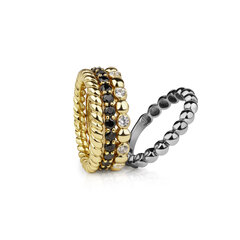 Stack Rings серебряное кольцо, покрытое 18-каратным золотом цена и информация | Кольца | 220.lv