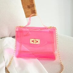 Soma mazā, neona, kvadrata soma, rozā krāsā cena un informācija | Sieviešu somas | 220.lv