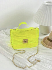Soma mazā, neona, kvadrata soma, dzeltena krāsā цена и информация | Женские сумки | 220.lv