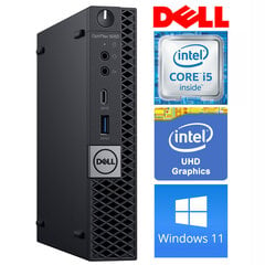 DELL 5060 Micro i5-8500T 16GB 1TB SSD M.2 NVME WIN11Pro cena un informācija | Stacionārie datori | 220.lv