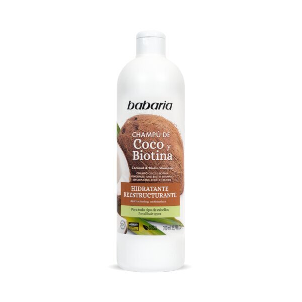 Šampūns matiem Coco & Biotina Babaria, 700ml cena un informācija | Šampūni | 220.lv