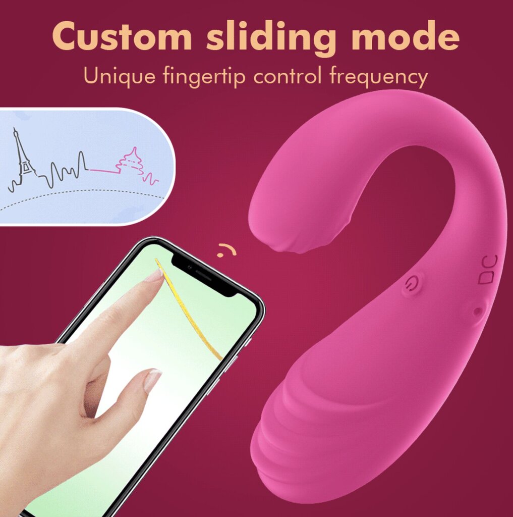 Вибратор с дистанционным управлением APP Control, розовый цена |  virs18.220.lv