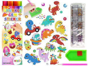 Набор алмазной мозаики с наклейками, Динозавры цена и информация | Развивающие игрушки | 220.lv