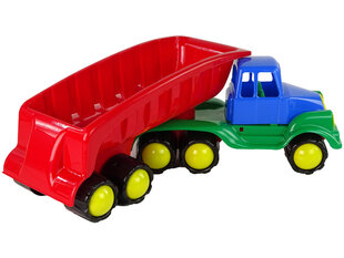 Liels auto ar piekabi 45cm, sarkans cena un informācija | Rotaļlietas zēniem | 220.lv