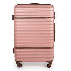 Vidējs koferis Solier, M, rozā цена и информация | Чемоданы, дорожные сумки | 220.lv