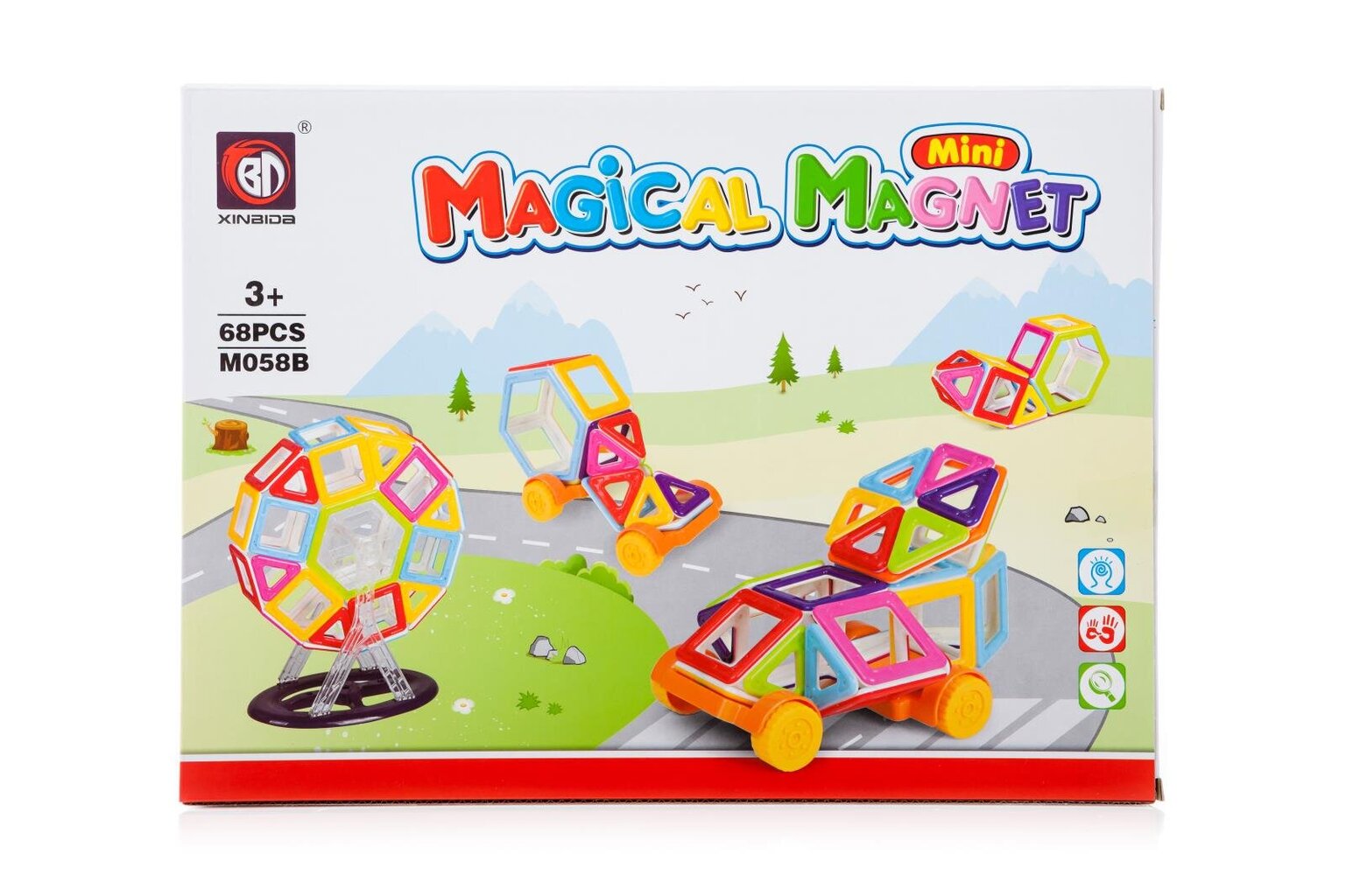Magnētiskais bloķē 68 gab. 3+ cena un informācija | Rotaļlietas zēniem | 220.lv