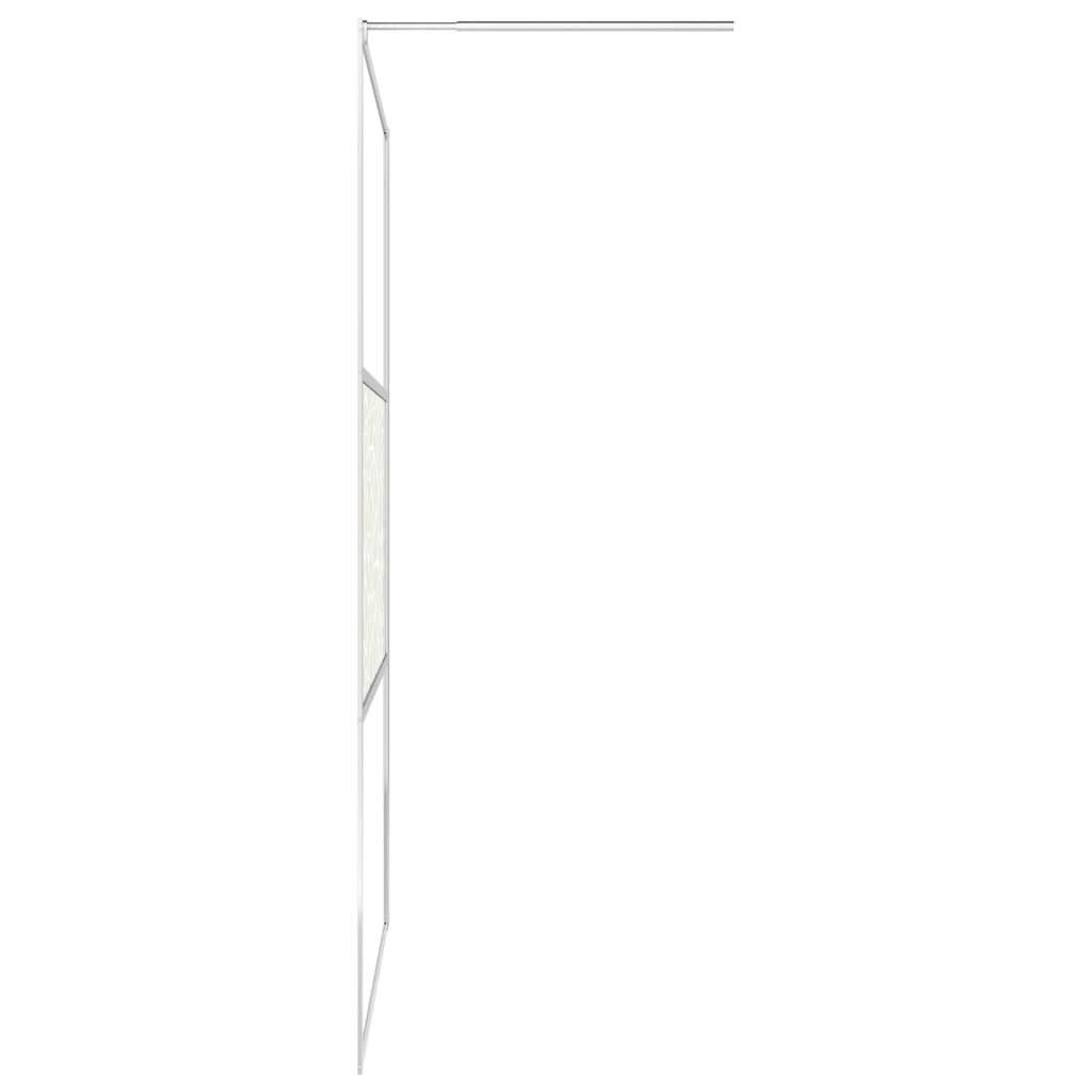 vidaXL dušas siena ar plauktu, hroma, 90x195 cm, ESG stikls, alumīnijs cena un informācija | Dušas durvis, dušas sienas | 220.lv