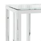 vidaXL konsoles galdiņš, 70x30x70 cm, nerūsējošs tērauds un stikls cena un informācija | Konsoles galdiņi | 220.lv