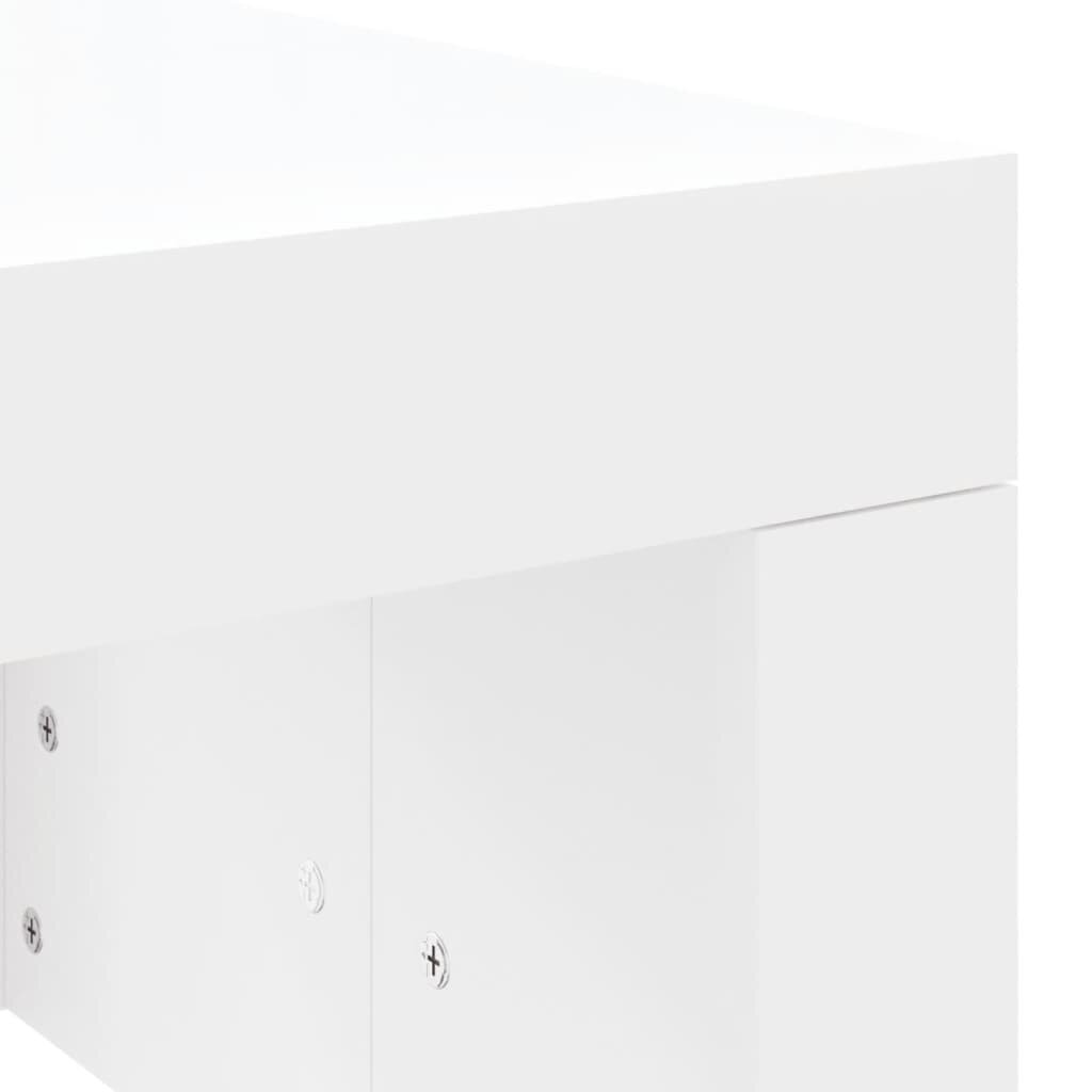 vidaXL kafijas galdiņš, balts, 102x50x36 cm, inženierijas koks cena un informācija | Žurnālgaldiņi | 220.lv