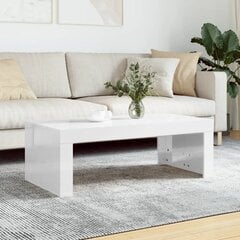 vidaXL kafijas galdiņš, spīdīgi balts, 102x50x36 cm, inženierijas koks cena un informācija | Žurnālgaldiņi | 220.lv