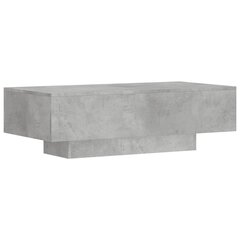 vidaXL kafijas galdiņš, betona pelēks, 100x49,5x31 cm цена и информация | Журнальные столики | 220.lv