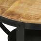 vidaXL kafijas galdiņš, Ø 68x43 cm, mango masīvkoks, dzelzs cena un informācija | Žurnālgaldiņi | 220.lv