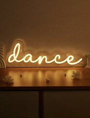 Neona dekors dejas "DANCE", dzeltena, 37x13x1cm цена и информация | Настенные светильники | 220.lv