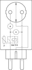 Розетка Shelly Plus Plug S 12 A с измерением потребления электроэнергии цена и информация | Электрические выключатели, розетки | 220.lv