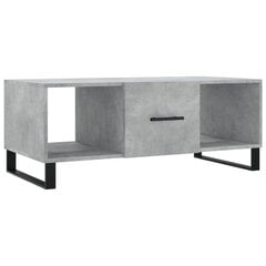 vidaXL kafijas galdiņš, betona pelēks, 102x50x40 cm, inženierijas koks cena un informācija | Žurnālgaldiņi | 220.lv