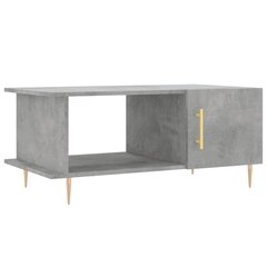 vidaXL kafijas galdiņš, betona pelēks, 90x50x40 cm, inženierijas koks cena un informācija | Žurnālgaldiņi | 220.lv