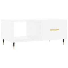 vidaXL kafijas galdiņš, balts, 90x50x40 cm, inženierijas koks cena un informācija | Žurnālgaldiņi | 220.lv