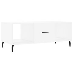 vidaXL kafijas galdiņš, balts, 102x50x40 cm, inženierijas koks cena un informācija | Žurnālgaldiņi | 220.lv