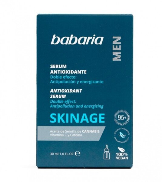 Serums sejai Babaria Men, Skinage Antioxidant, 30ml cena un informācija | Serumi sejai, eļļas | 220.lv
