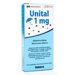 Uztura bagātinātājs Unital 1mg, 20tabletes цена и информация | Витамины, пищевые добавки, препараты для хорошего самочувствия | 220.lv