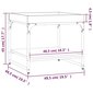 vidaXL kafijas galdiņš, 49,5x49,5x45 cm, inženierijas koks, ozolkoka cena un informācija | Žurnālgaldiņi | 220.lv