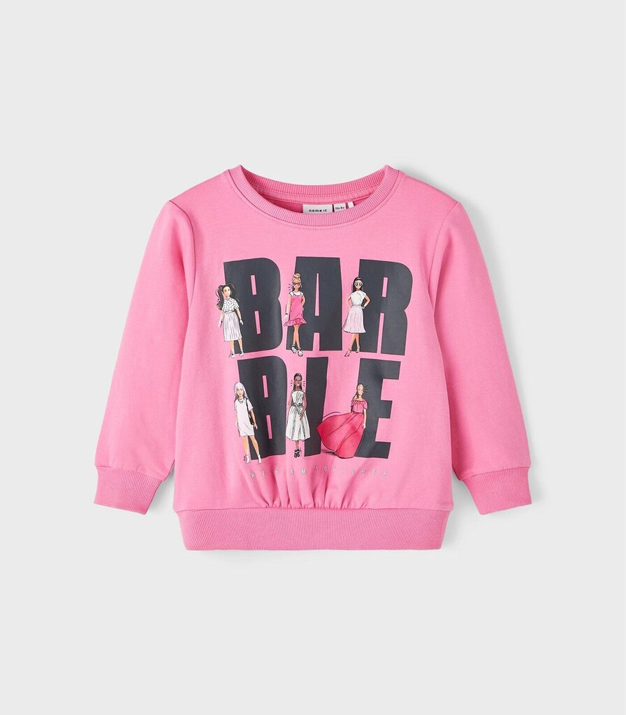 Džemperis meitenēm Name It Barbie 5715434599468, rozā cena un informācija | Jakas, džemperi, žaketes, vestes meitenēm | 220.lv