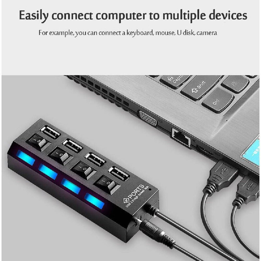 USB savienotājs 4x cena un informācija | Adapteri un USB centrmezgli | 220.lv