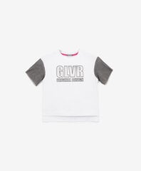 Футболка с коротким рукавом и крупным принтом белая для девочек Gulliver цена и информация | Рубашки для девочек | 220.lv