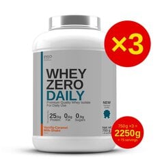 PROSPORTPHARMA WHEY ZERO DAILY Безлактозный Изолят Сывороточного Протеина - Ванильная карамель 2250г цена и информация | Протеин | 220.lv