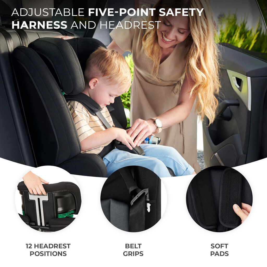 Autokrēsliņš Kinderkraft Safety Fix 2 I-Size, 9-36 kg, Black цена и информация | Autokrēsliņi | 220.lv