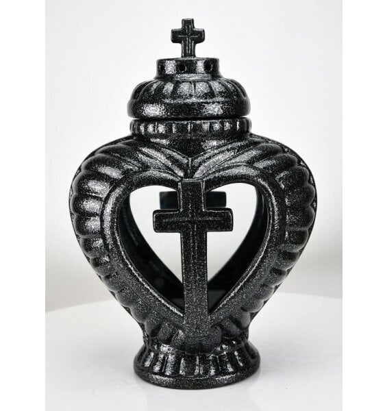 Keramikas kapu svečturis Sirdis, sudrabs cena un informācija | Kapu sveces | 220.lv