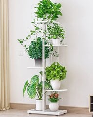 Puķu statīvs Ficus 43x22x98cm balts цена и информация | Полки | 220.lv