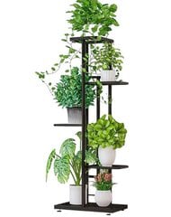 Puķu statīvs Ficus 43x22x98cm pelēka цена и информация | Полки | 220.lv